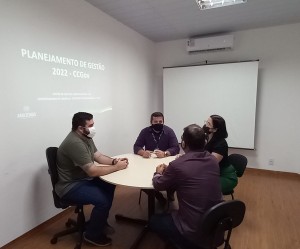 Servidores do CSC realizam reunião para tratar sobre o planejamento de gestão de 2022